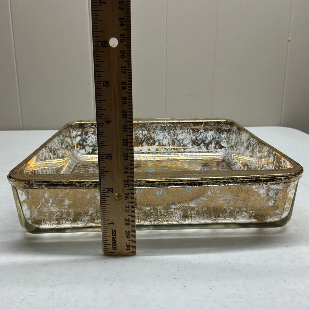 Georges Briard/Culver? MCM Vintage Unsigned Pyrex Baking Dish With Warmer Stand